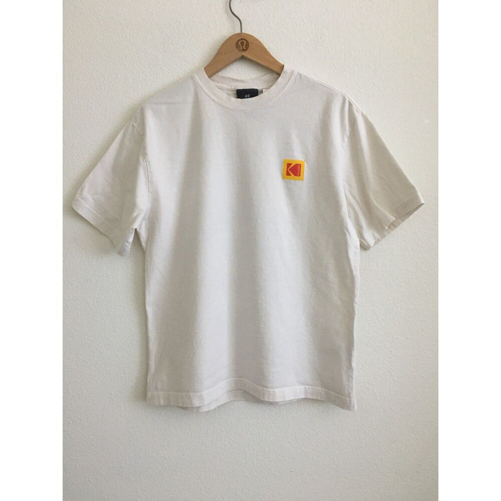H&M x Kodak 35mm DX Film Graphic T Shirt Men S White Loose Fit Photography